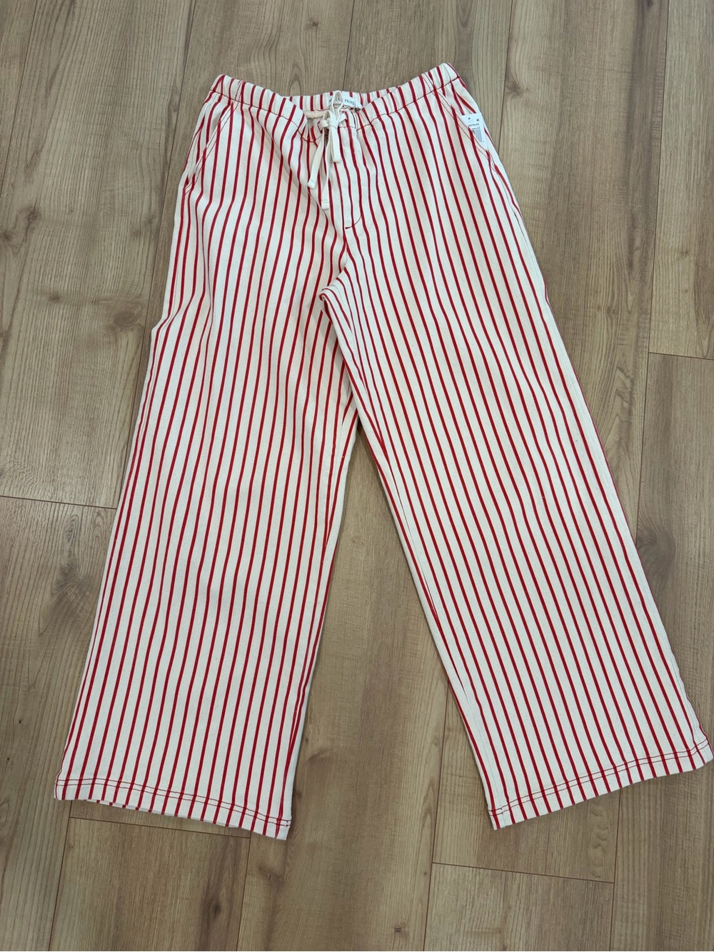 Women's Casual Red Stripe Drawstring Pants